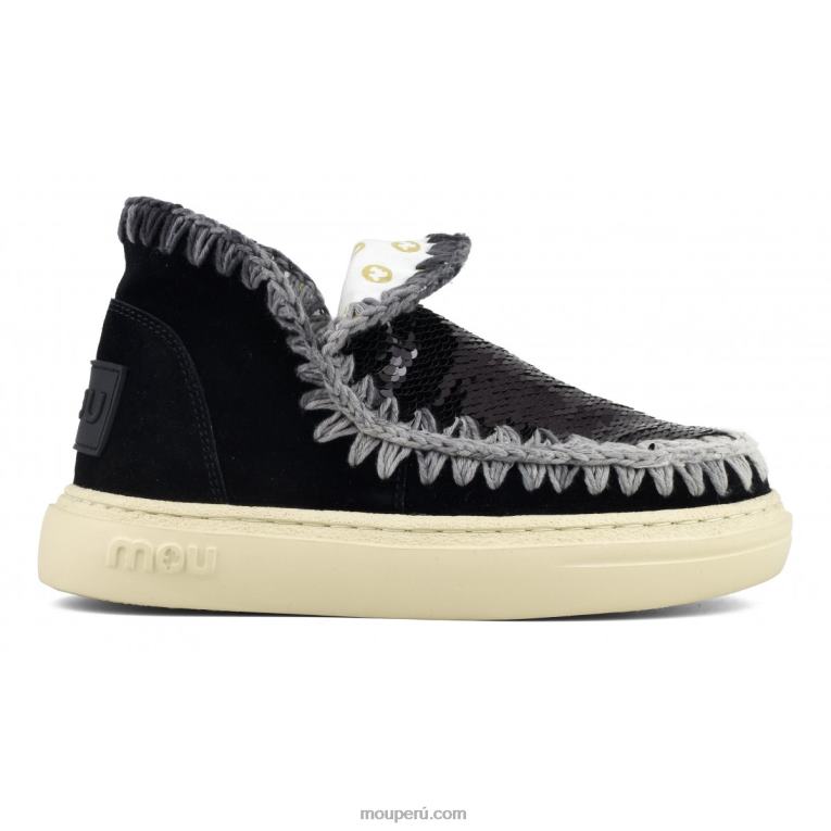 costuras degradadas de gamuza audaz mujer 8DRXZ82 negro Mou