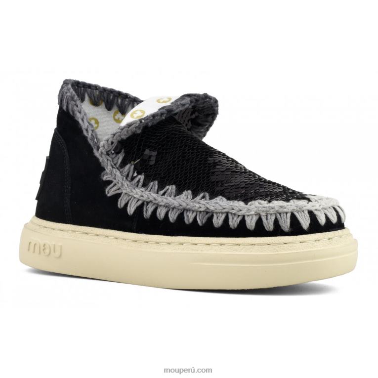 costuras degradadas de gamuza audaz mujer 8DRXZ82 negro Mou