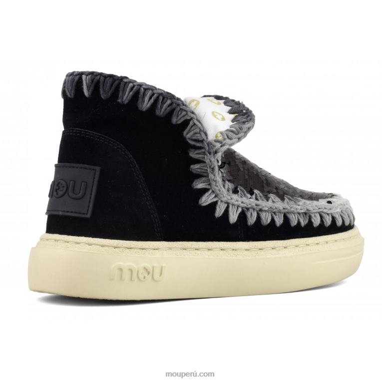 costuras degradadas de gamuza audaz mujer 8DRXZ82 negro Mou