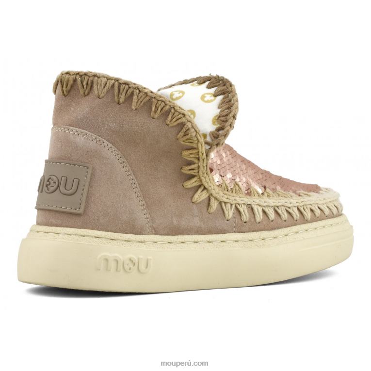 costuras degradadas de gamuza audaz mujer 8DRXZ84 arena rosa (fundente) Mou