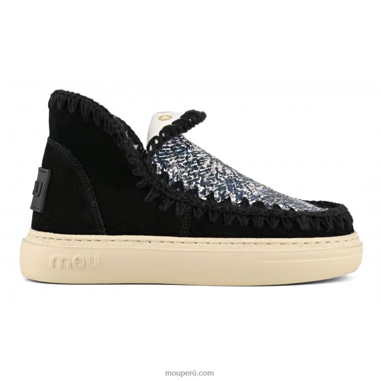 gamuza audaz y lentejuelas mujer 8DRXZ80 negro Mou