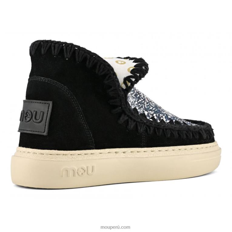 gamuza audaz y lentejuelas mujer 8DRXZ80 negro Mou