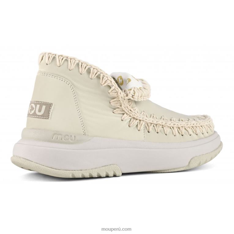 jogger cuero liso mujer 8DRXZ105 tiza Mou