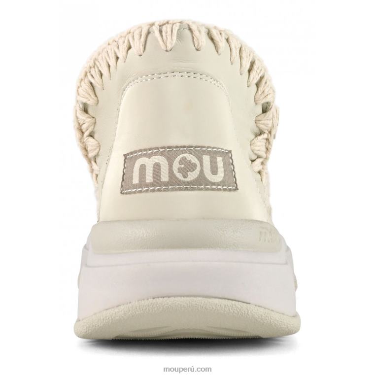 jogger cuero liso mujer 8DRXZ105 tiza Mou