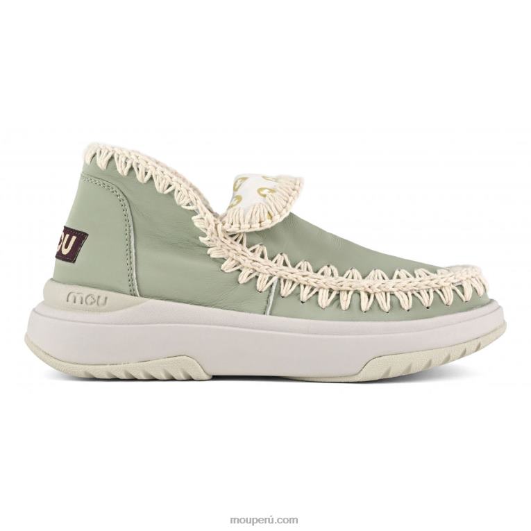 jogger cuero liso mujer 8DRXZ106 salvia de verano Mou