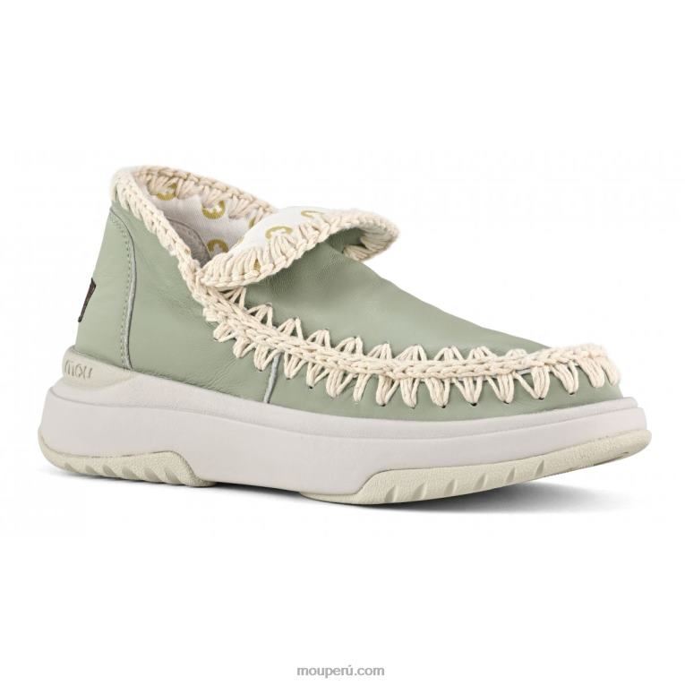 jogger cuero liso mujer 8DRXZ106 salvia de verano Mou