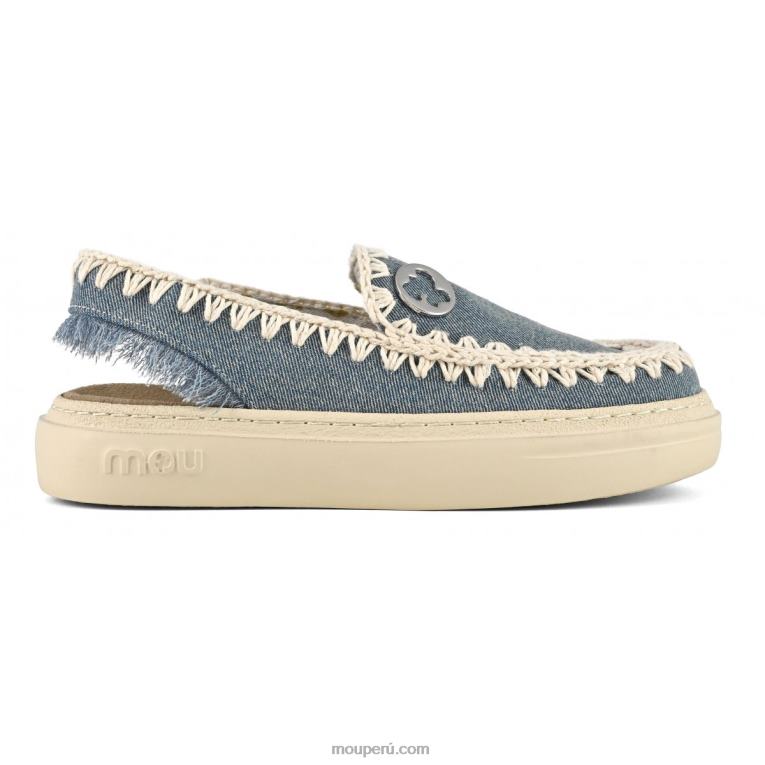 zueco audaz mujer 8DRXZ98 denim lavado claro Mou