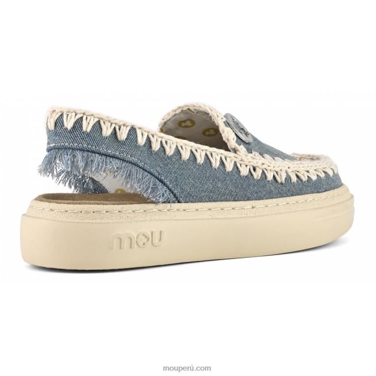 zueco audaz mujer 8DRXZ98 denim lavado claro Mou