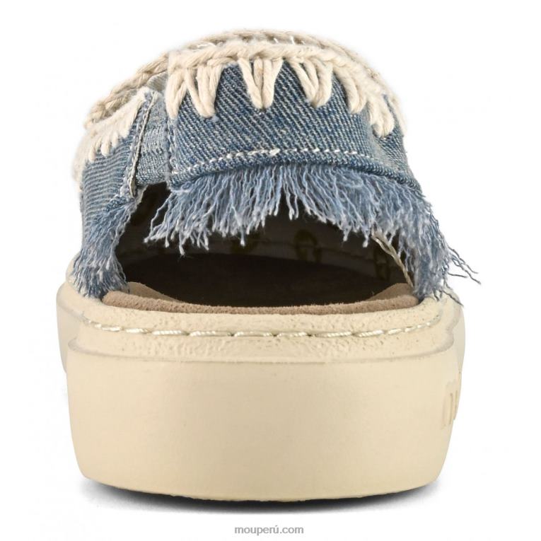 zueco audaz mujer 8DRXZ98 denim lavado claro Mou