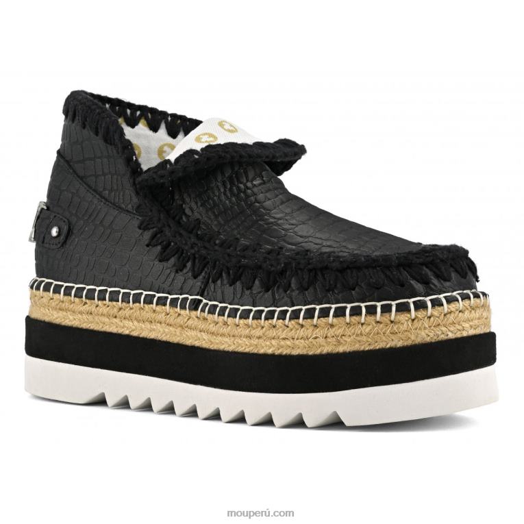 cuero especial esquimal yute mujer 8DRXZ211 negro Mou