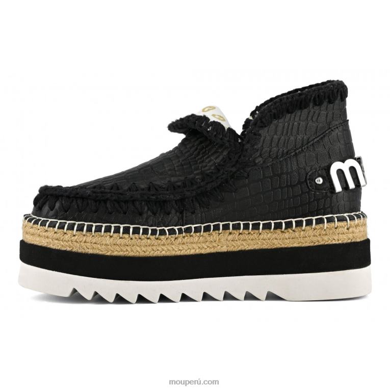 cuero especial esquimal yute mujer 8DRXZ211 negro Mou