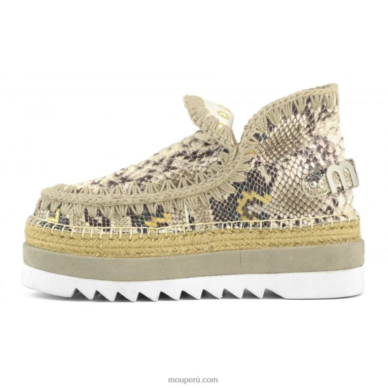 cuero especial esquimal yute mujer 8DRXZ212 serpiente de roca Mou