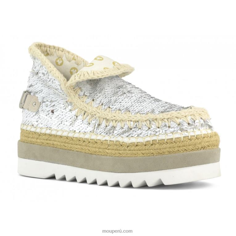 lentejuelas de yute esquimal mujer 8DRXZ218 lentejuelas blanco-plata Mou