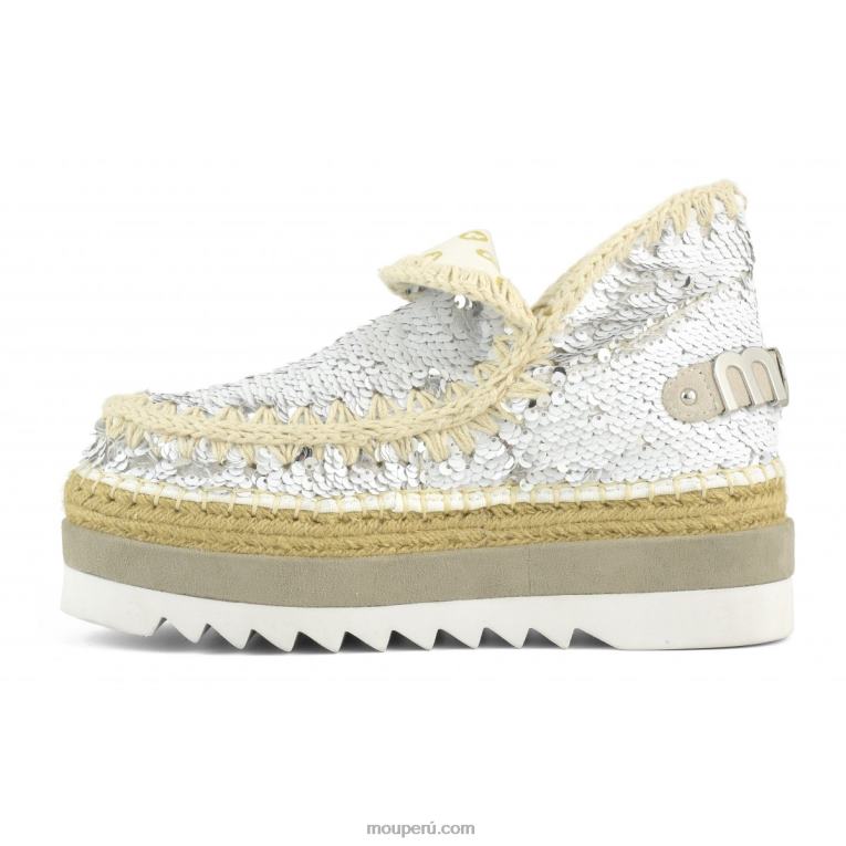 lentejuelas de yute esquimal mujer 8DRXZ218 lentejuelas blanco-plata Mou