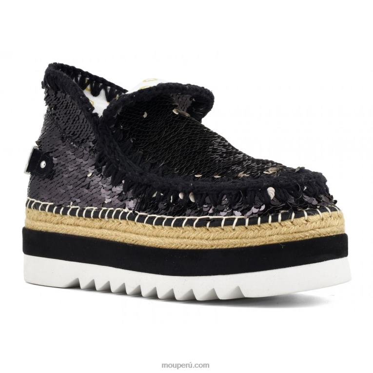 lentejuelas de yute esquimal mujer 8DRXZ219 lentejuelas negro Mou