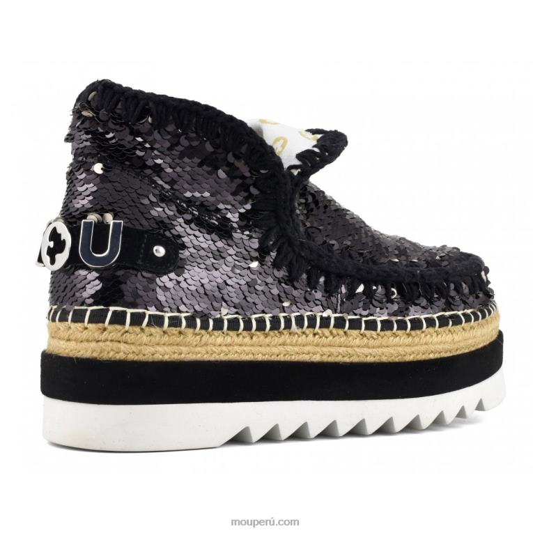 lentejuelas de yute esquimal mujer 8DRXZ219 lentejuelas negro Mou