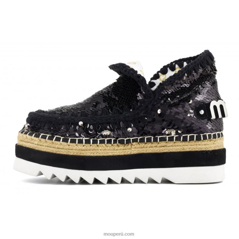 lentejuelas de yute esquimal mujer 8DRXZ219 lentejuelas negro Mou