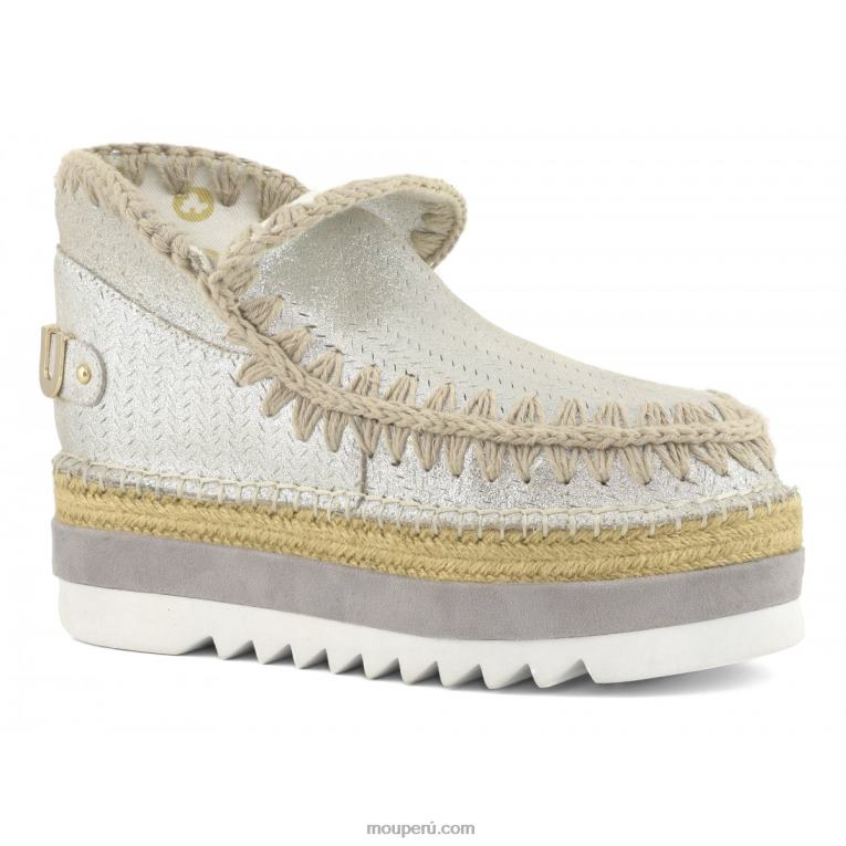 microglitter perforado de yute esquimal mujer 8DRXZ216 gris elefante con micropurpurina Mou