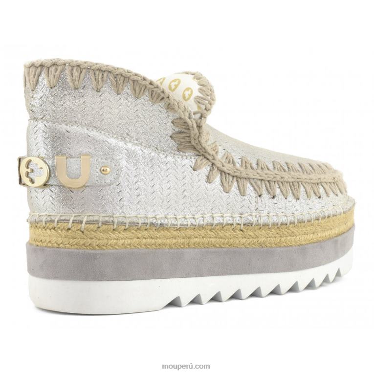 microglitter perforado de yute esquimal mujer 8DRXZ216 gris elefante con micropurpurina Mou