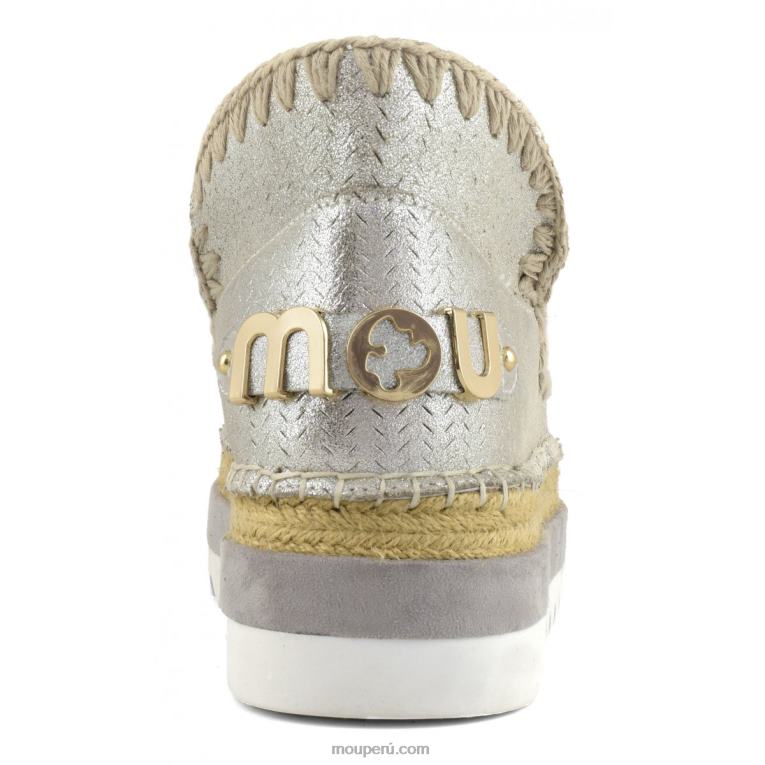 microglitter perforado de yute esquimal mujer 8DRXZ216 gris elefante con micropurpurina Mou