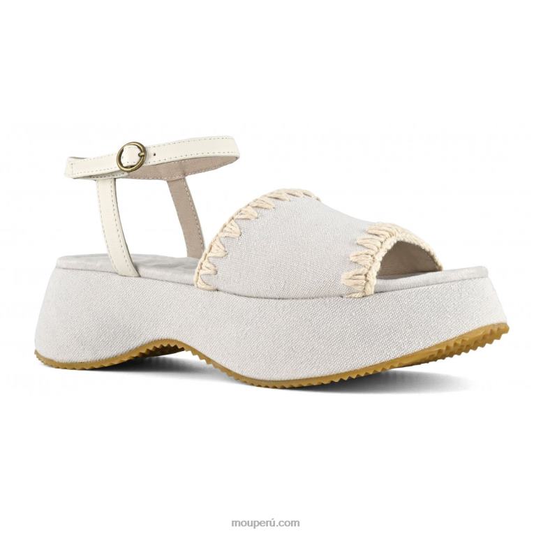 correa de tobillo gruesa mujer 8DRXZ148 bianco sporco Mou