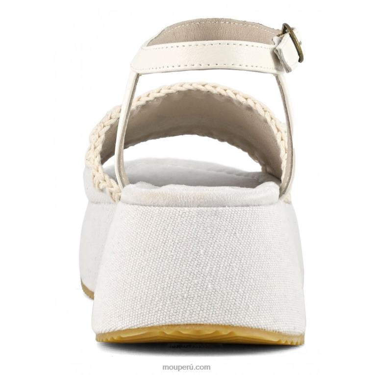 correa de tobillo gruesa mujer 8DRXZ148 bianco sporco Mou