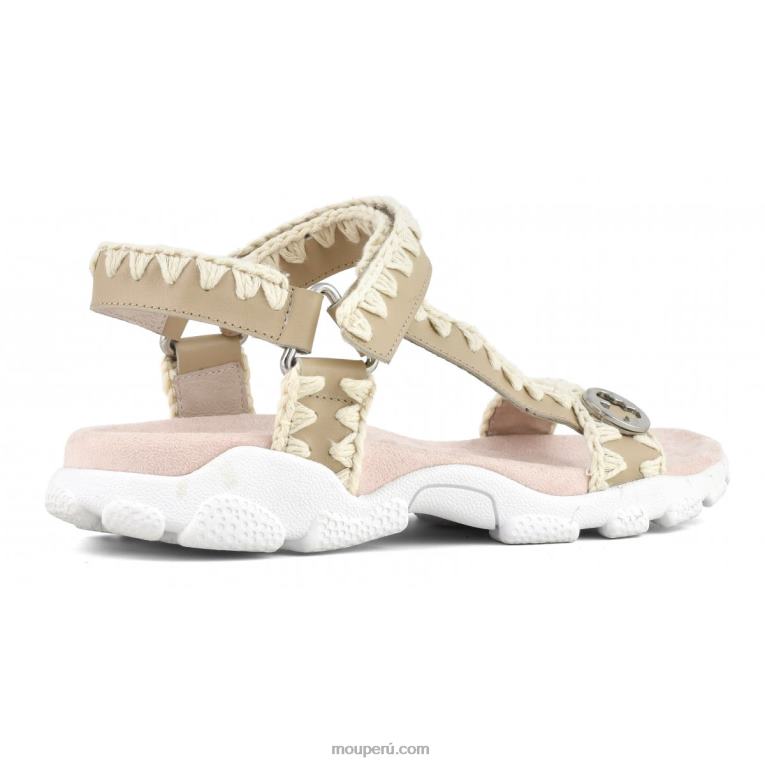 correa trasera de sandalia deportiva mujer 8DRXZ197 arena Mou