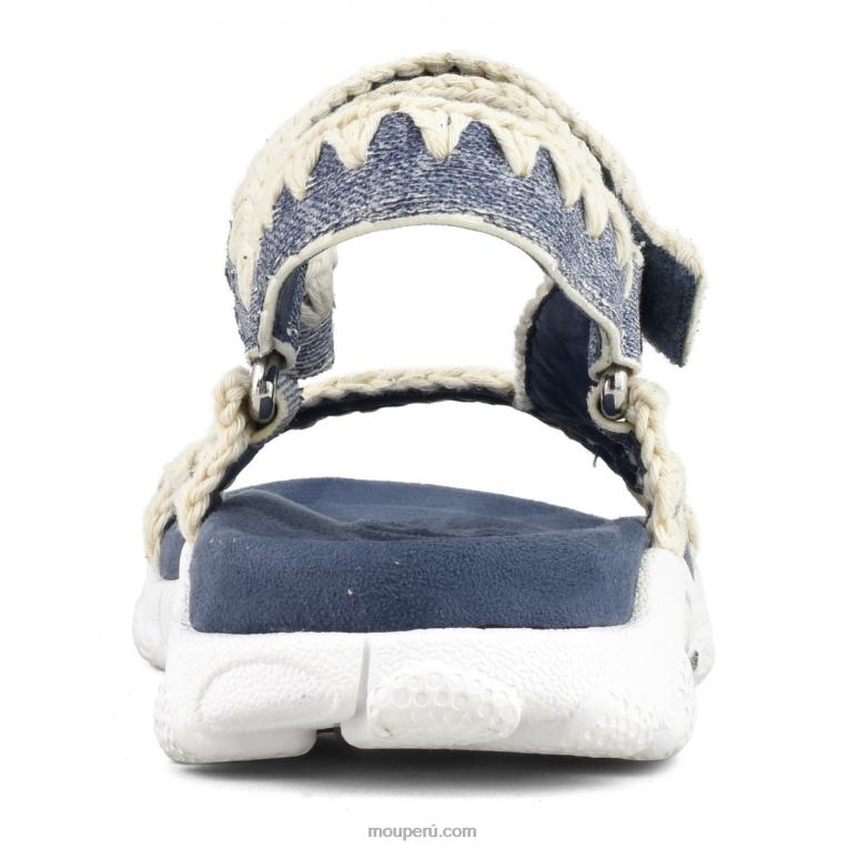 correa trasera de sandalia deportiva mujer 8DRXZ201 mezclilla de cuero lavado Mou