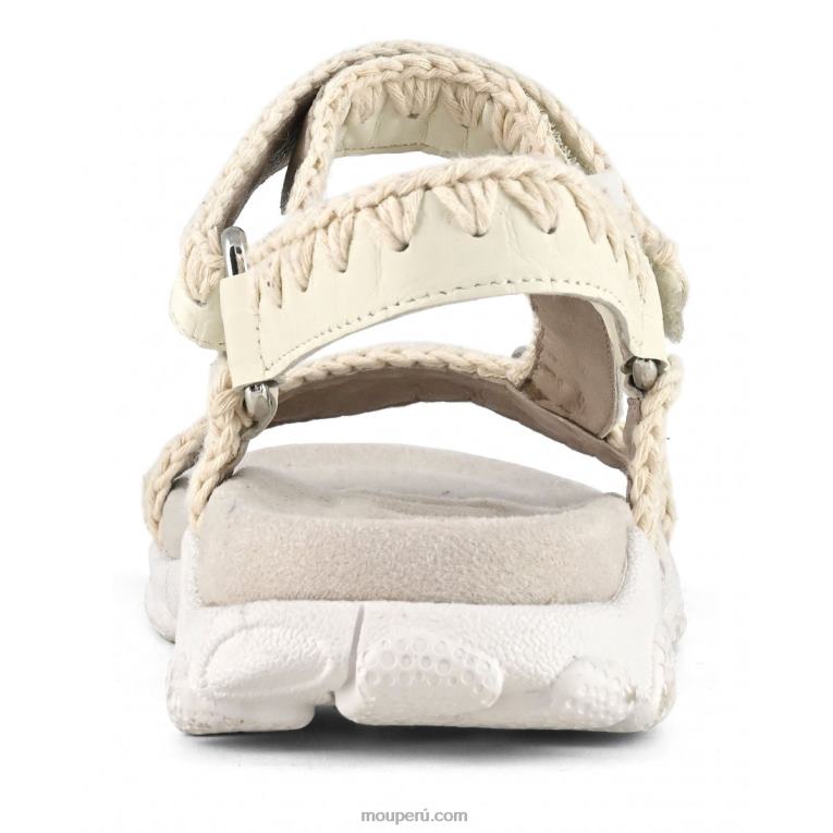 correa trasera de sandalia deportiva mujer 8DRXZ203 blanco Mou