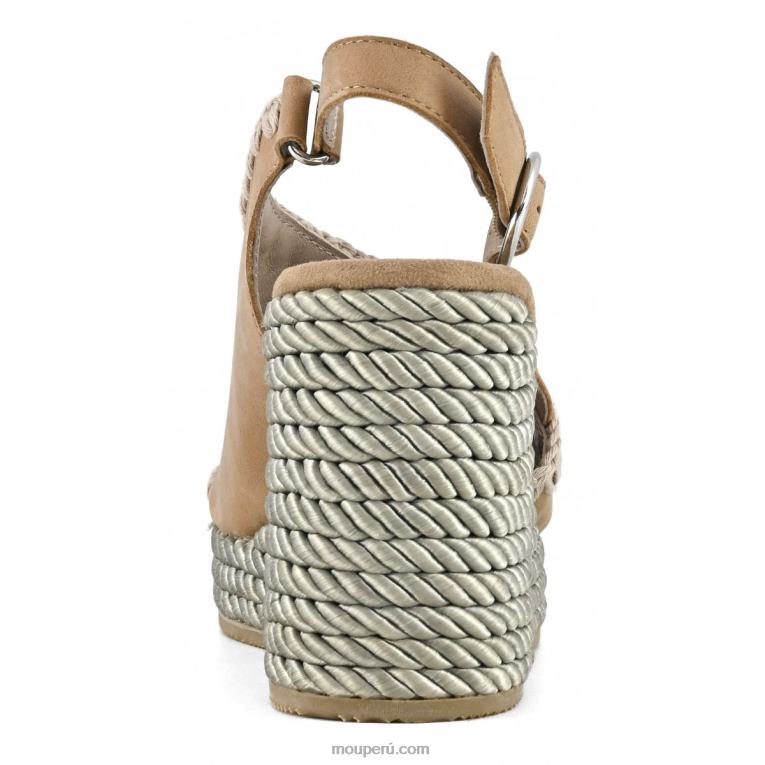 cuña de cuerda mujer 8DRXZ204 Cuoio Mou