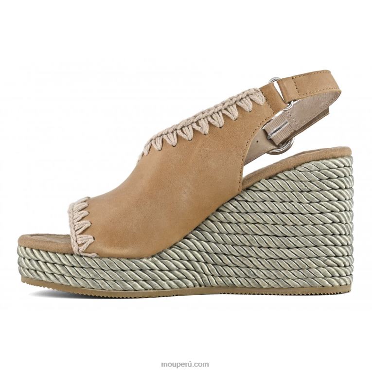 cuña de cuerda mujer 8DRXZ204 Cuoio Mou