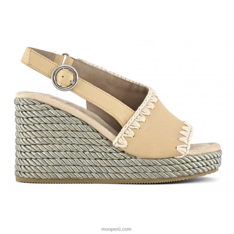cuña de cuerda mujer 8DRXZ205 beige Mou