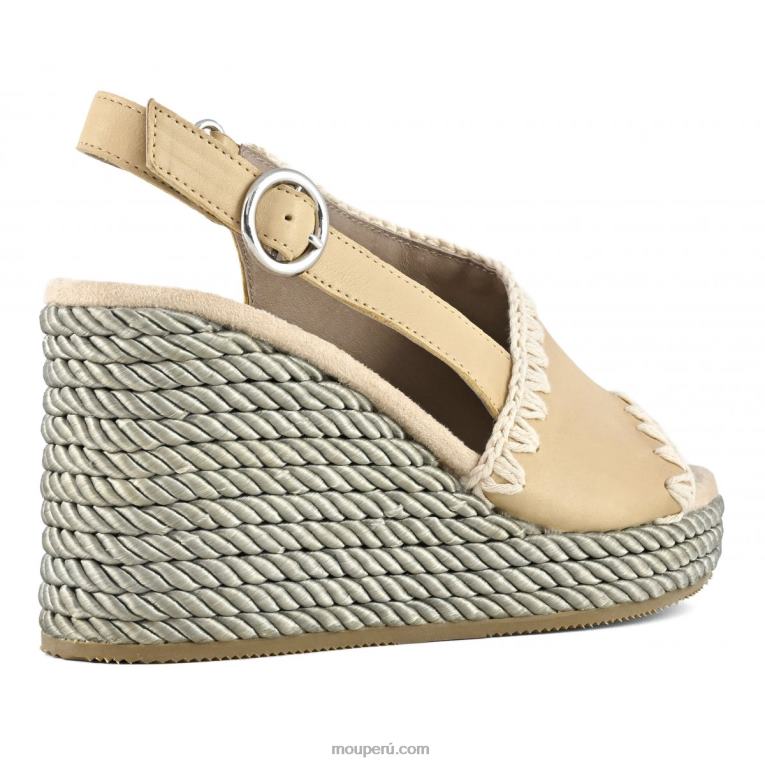 cuña de cuerda mujer 8DRXZ205 beige Mou