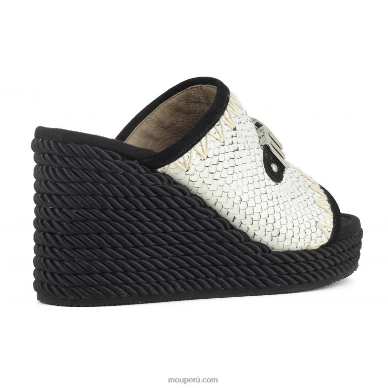 cuña de cuerda mujer 8DRXZ206 blanco Mou