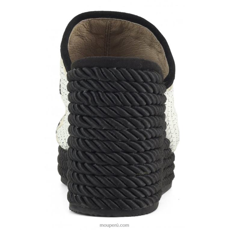 cuña de cuerda mujer 8DRXZ206 blanco Mou