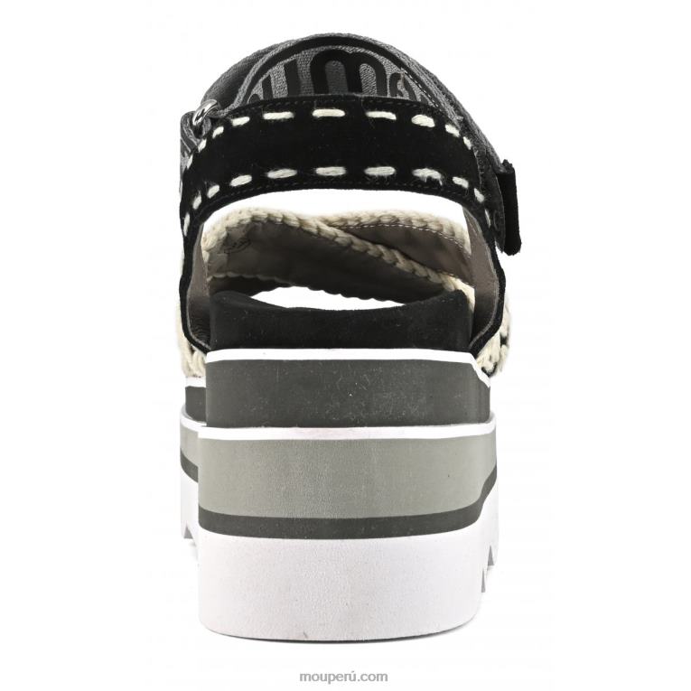 cuña de eva entrecruzada mujer 8DRXZ173 negro Mou