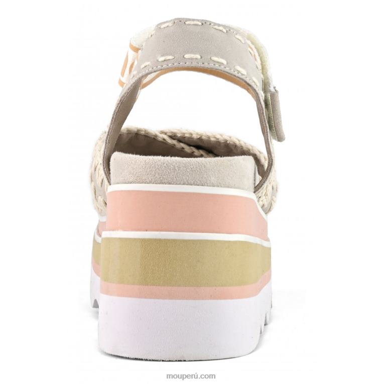 cuña de eva entrecruzada mujer 8DRXZ174 tiza Mou