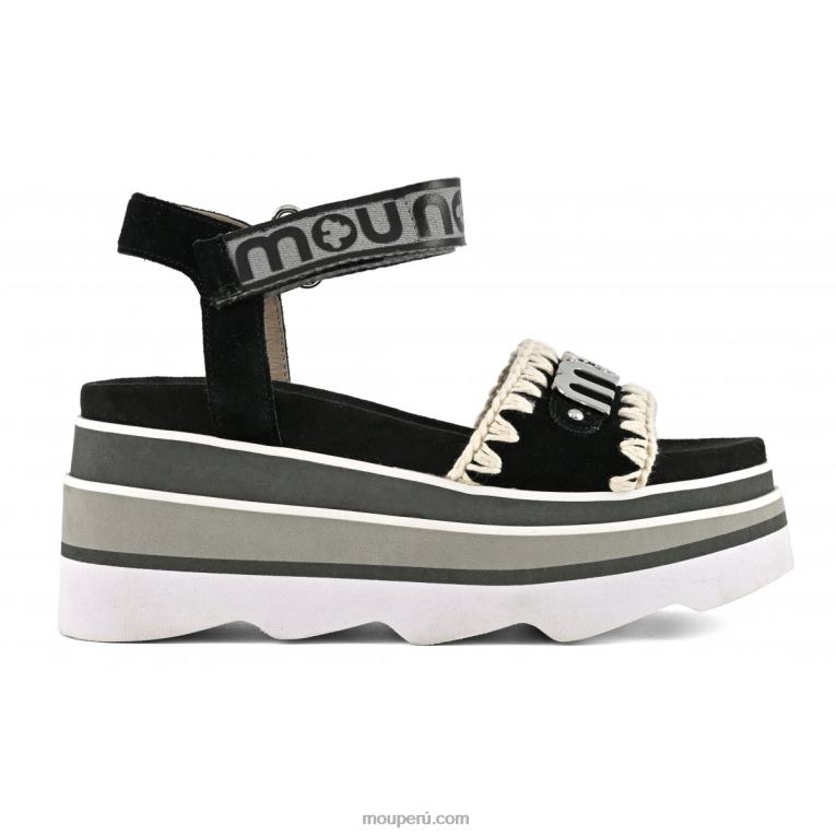 cuña eva mujer 8DRXZ171 negro Mou