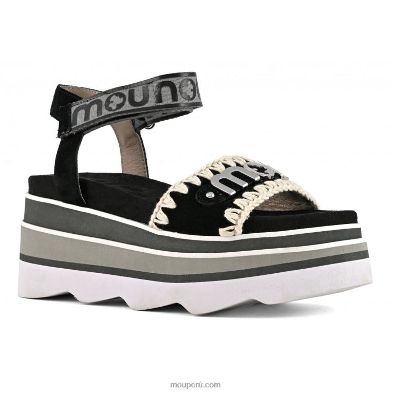 cuña eva mujer 8DRXZ171 negro Mou