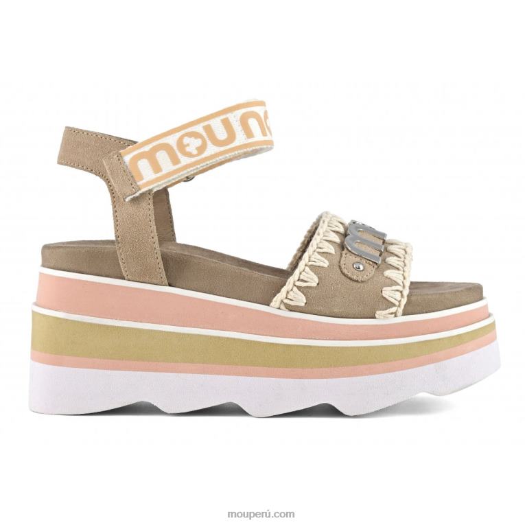 cuña eva mujer 8DRXZ172 arena rosa (fundente) Mou