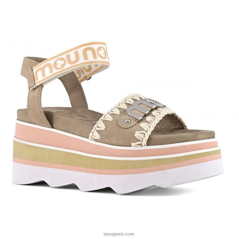 cuña eva mujer 8DRXZ172 arena rosa (fundente) Mou