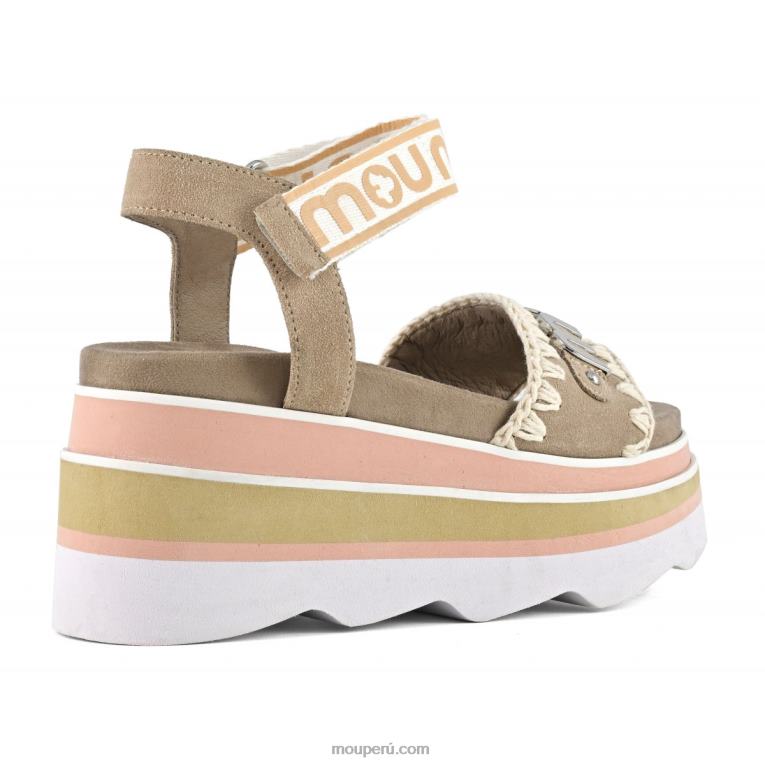 cuña eva mujer 8DRXZ172 arena rosa (fundente) Mou