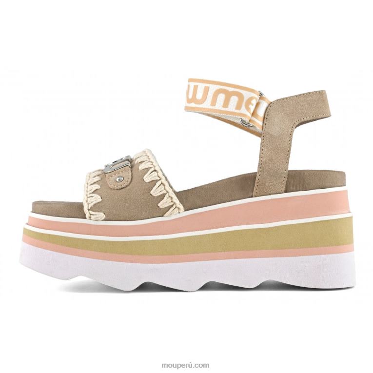 cuña eva mujer 8DRXZ172 arena rosa (fundente) Mou