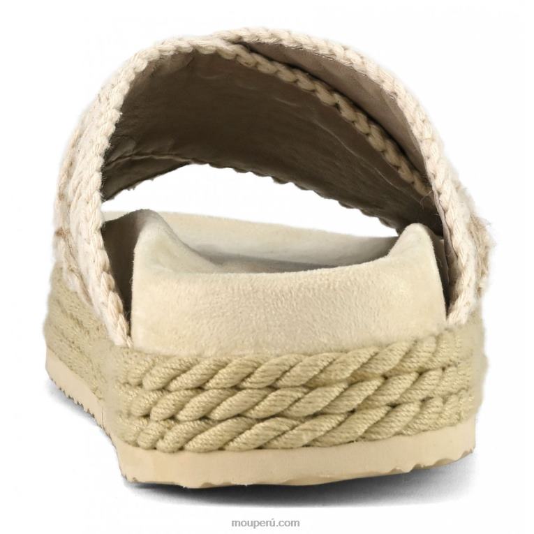 cuerda bio sandalia textil criss cross mujer 8DRXZ128 natural Mou