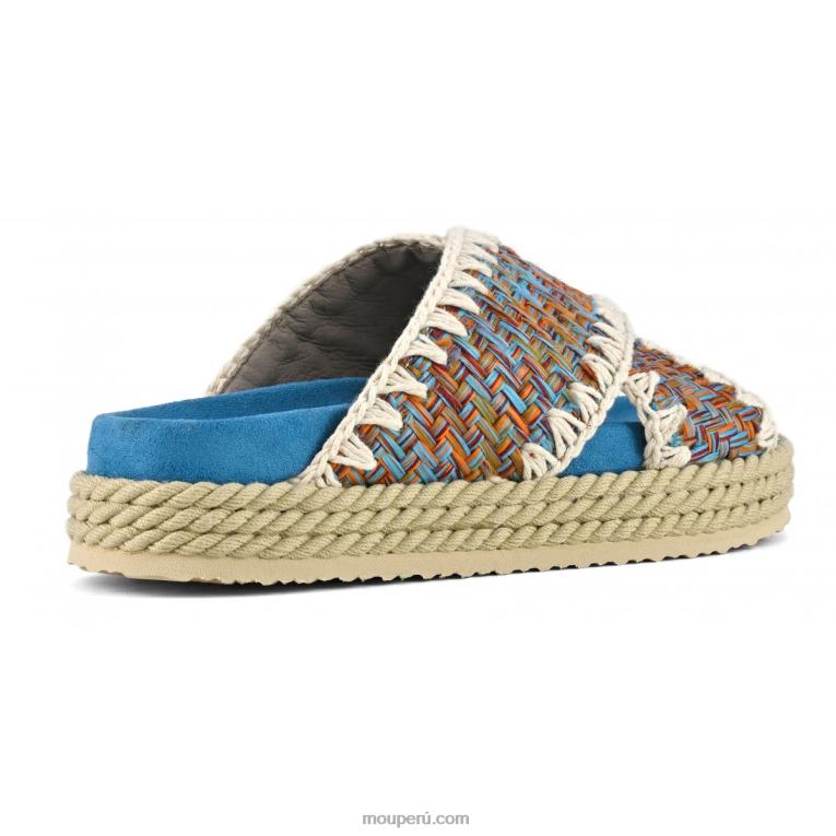 cuerda bio sandalia textil criss cross mujer 8DRXZ129 multicolor Mou