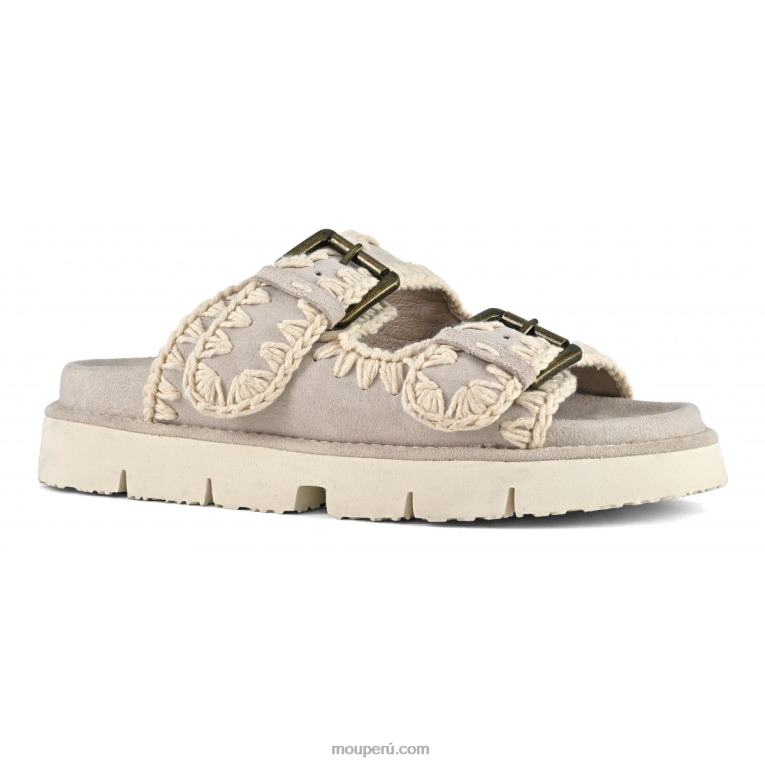 nueva bio con hebillas mujer 8DRXZ124 tiza Mou