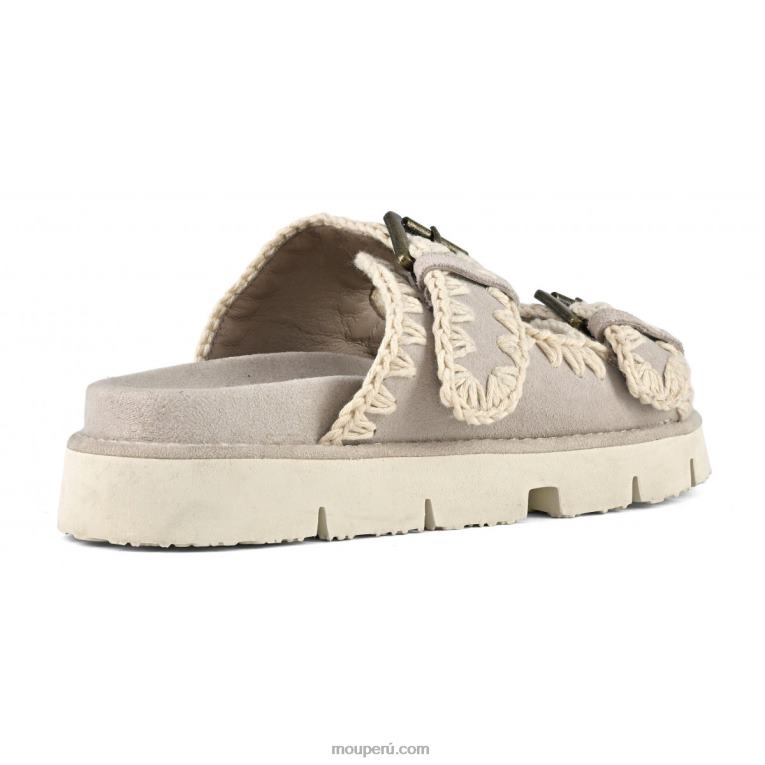 nueva bio con hebillas mujer 8DRXZ124 tiza Mou