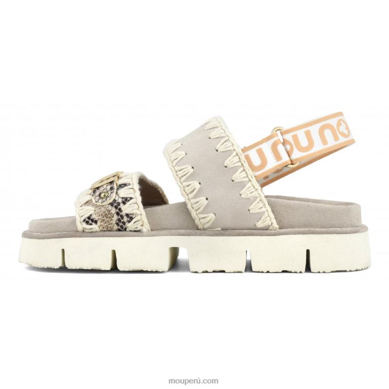 nueva correa trasera de sandalia bio mujer 8DRXZ158 serpiente de roca Mou