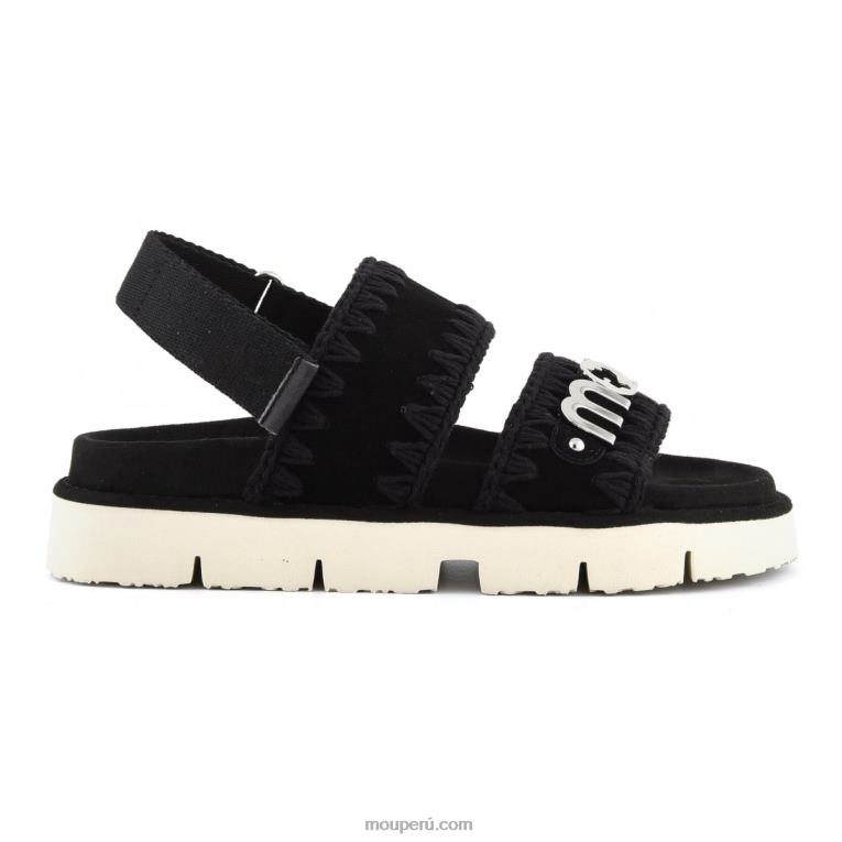 nueva correa trasera de sandalia bio mujer 8DRXZ161 negro Mou