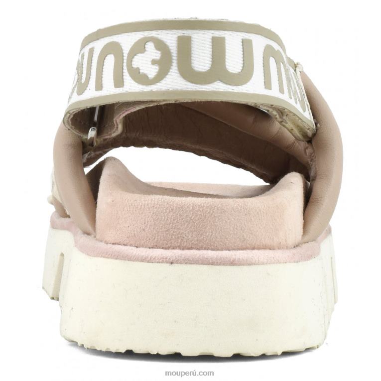 nuevo empeine bio entrecruzado mujer 8DRXZ154 arena Mou